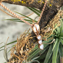 Elegant Three Diamond Rose Gold Drop Pendant