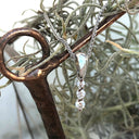 Elegant Three Diamond White Drop Pendant