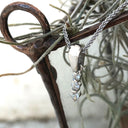 Elegant Three Diamond White Drop Pendant