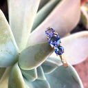 Elegant Trilogy Round Cut Tanzanite Ring