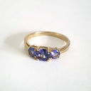 Elegant Trilogy Round Cut Tanzanite Ring