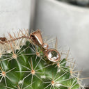 Elegant Tube Set Round Cut Morganite and Diamond Rose Gold Pendant