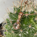 Elegant Tube Set Round Cut Morganite and Diamond Rose Gold Pendant