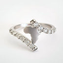 Elegant Twist Africa White Gold Diamond Ring