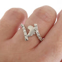 Elegant Twist Africa White Gold Diamond Ring