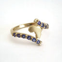 Elegant Twist Yellow Gold Africa Tanzanite Ring 