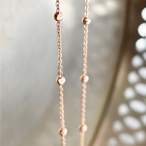 Elegantly Beaded Rose Gold Chain