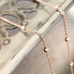 Elegantly Beaded Rose Gold Chain