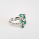 Emerald, Diamond and White Gold Multiband Me Ring Ring