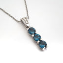 Eternal Promise London Blue Topaz and Diamond Pendant