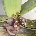 Exquisite Oval Morganite and Diamond Highlight Drop Earrings