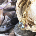 Filigree Bale Cushion Cut Aquamarine Pendant