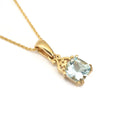 Filigree Bale Cushion Cut Aquamarine Pendant