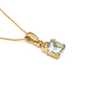 Filigree Bale Cushion Cut Aquamarine Pendant