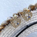 Filigree Heart Africa Tanzanite Earrings