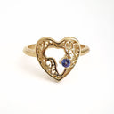 Filigree Heart Africa Tanzanite Ring
