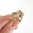 Filigree Heart Africa Tanzanite Ring