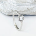 Floral Diamond White Gold Ring