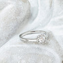 Floral Diamond White Gold Ring