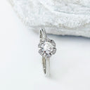Floral Diamond White Gold Ring