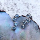 Four Aquamarine White Gold Drops Earrings 