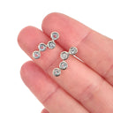   Four Aquamarine White Gold Drops Earrings