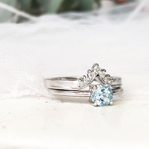 Aquamarine online wedding band