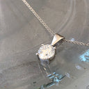 Handcrafted Four Claw Solitaire Round Cut Diamond Pendant