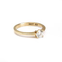 Four Claw Solitaire, Yellow Gold, Diamond Ring
