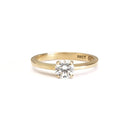 Four Claw Solitaire, Yellow Gold, Diamond Ring