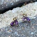 Fun and Flirty Amethyst and Diamond Accent Studs