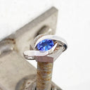 Gently Embraced Oval Tanzanite White Gold Ring