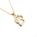 Gold Paw Print Pendant