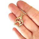 Gold Paw Print Pendant