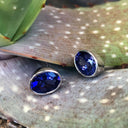 Gorgeous Bezel Set Oval Cut Tanzanite Studs