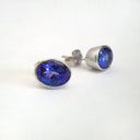 Gorgeous Bezel Set Oval Cut Tanzanite Studs