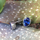 Gorgeous Bezel Set Oval Cut Tanzanite Studs