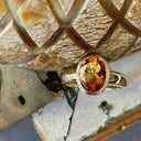 Gorgeous Oval Citrine Bezel Set Yellow Gold Ring