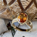 Gorgeous Oval Citrine Bezel Set Yellow Gold Ring