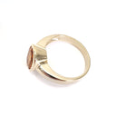  Gorgeous Oval Citrine Bezel Set Yellow Gold Ring