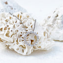 Gorgeous Petite Round White Diamond Halo Pendant