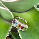 Gorgeous Rainbow Yellow Gold and Diamond Ring