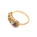  Gorgeous Rainbow Yellow Gold and Diamond Ring