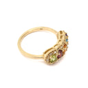  Gorgeous Rainbow Yellow Gold and Diamond Ring