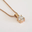 Handcrafted Delicate Diamond Rose Gold Pendant