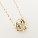 Handcrafted White Diamond Circular Swirl Pendant