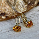 Half Bow Citrine and Diamond Earrings