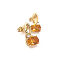   Half Bow Citrine and Diamond Earrings
