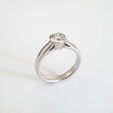 Hand Crafted Bezel Set Solitaire Diamond Ring