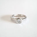 Hand Crafted Bezel Set Solitaire Diamond Ring